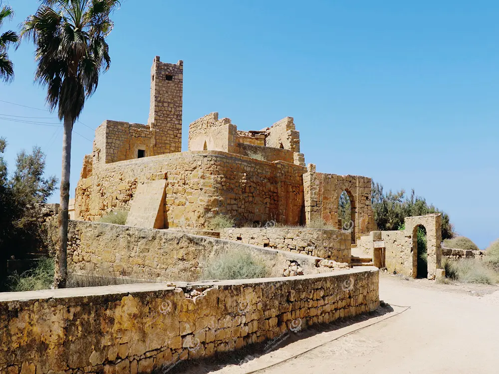 Walls of Taucheira in Libya